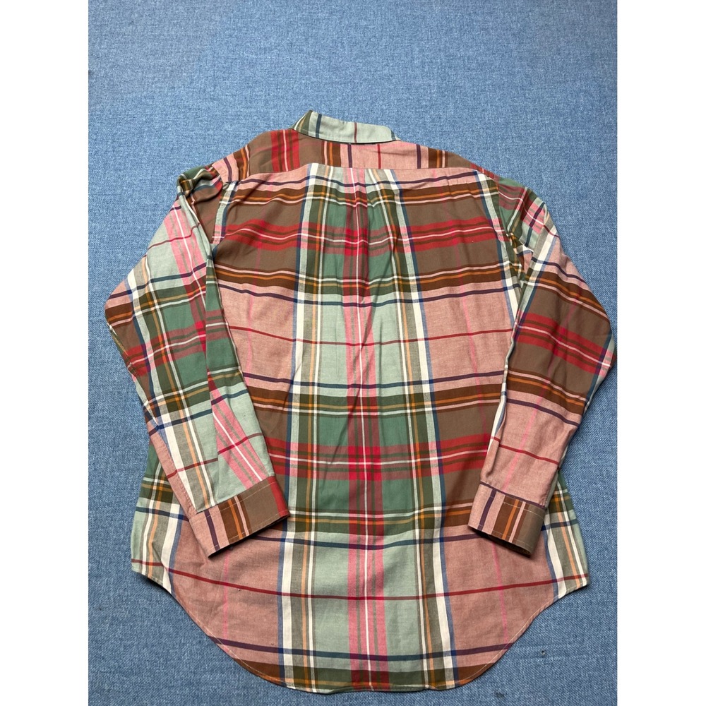 VTG Ralph Lauren Mens Large Multi Color Plaid Cotton Button Down Shirt 90s - Picture 3 of 7